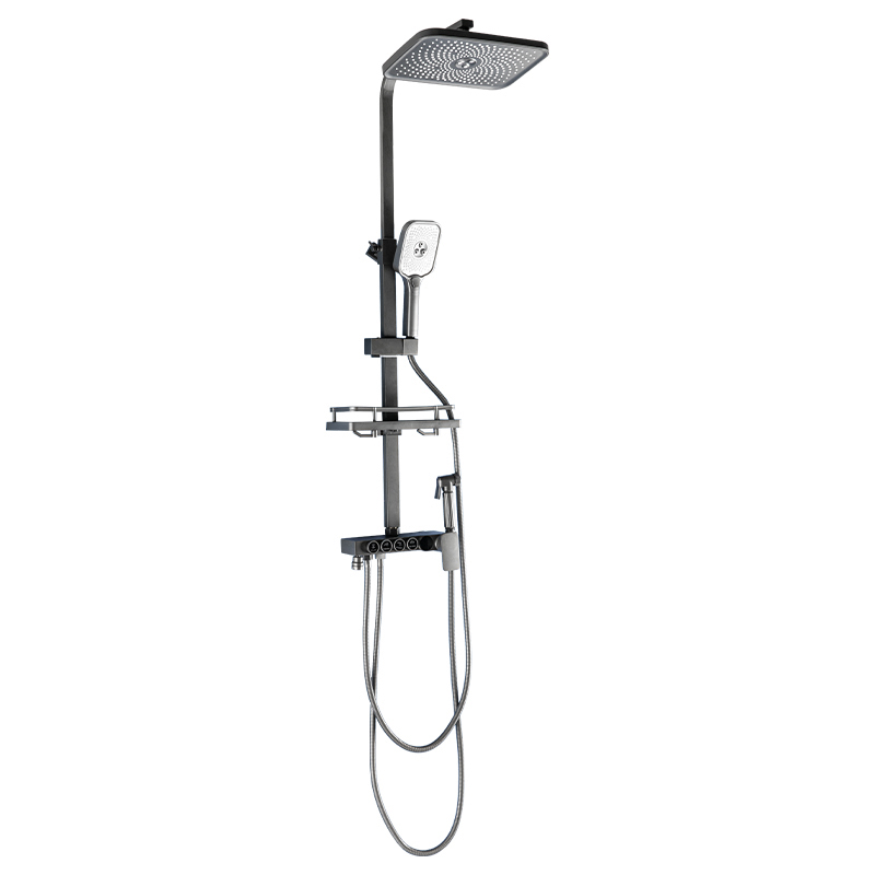 11408 Square Top Spray Dubbel duschpelare kan enkelt bytas